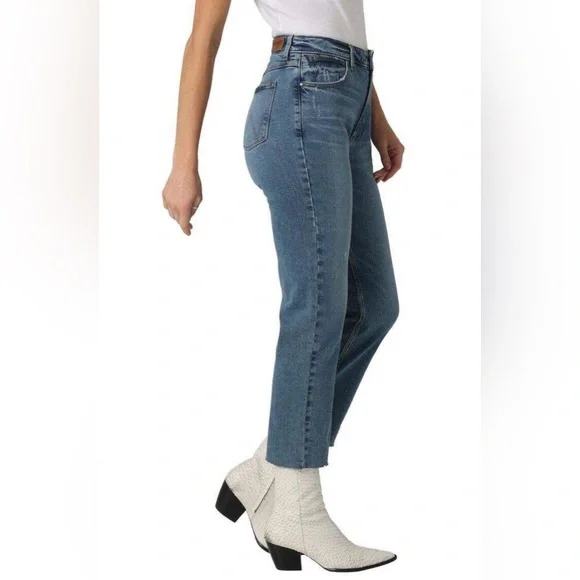 Wrangler High Rise Straight Crop Jeans Raw Hem Women’s Size 16 - Picture 9 of 9